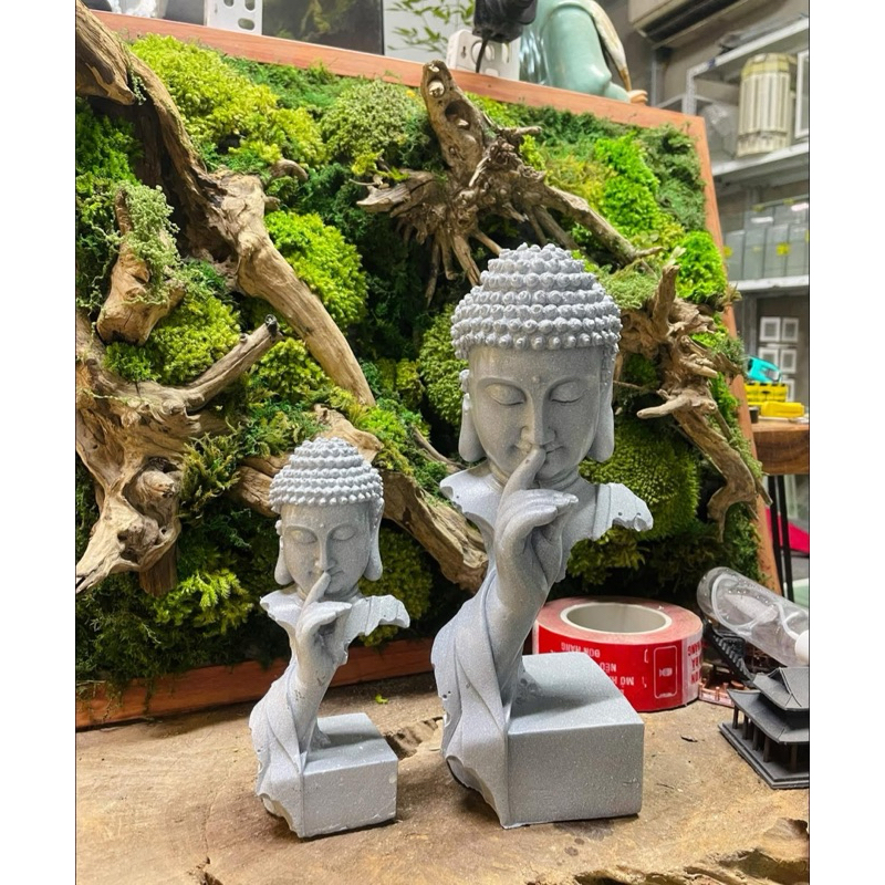Mô hình Tượng Diện Phật Tĩnh trang trí bán cạn, non bộ, tiểu cảnh, terrarium