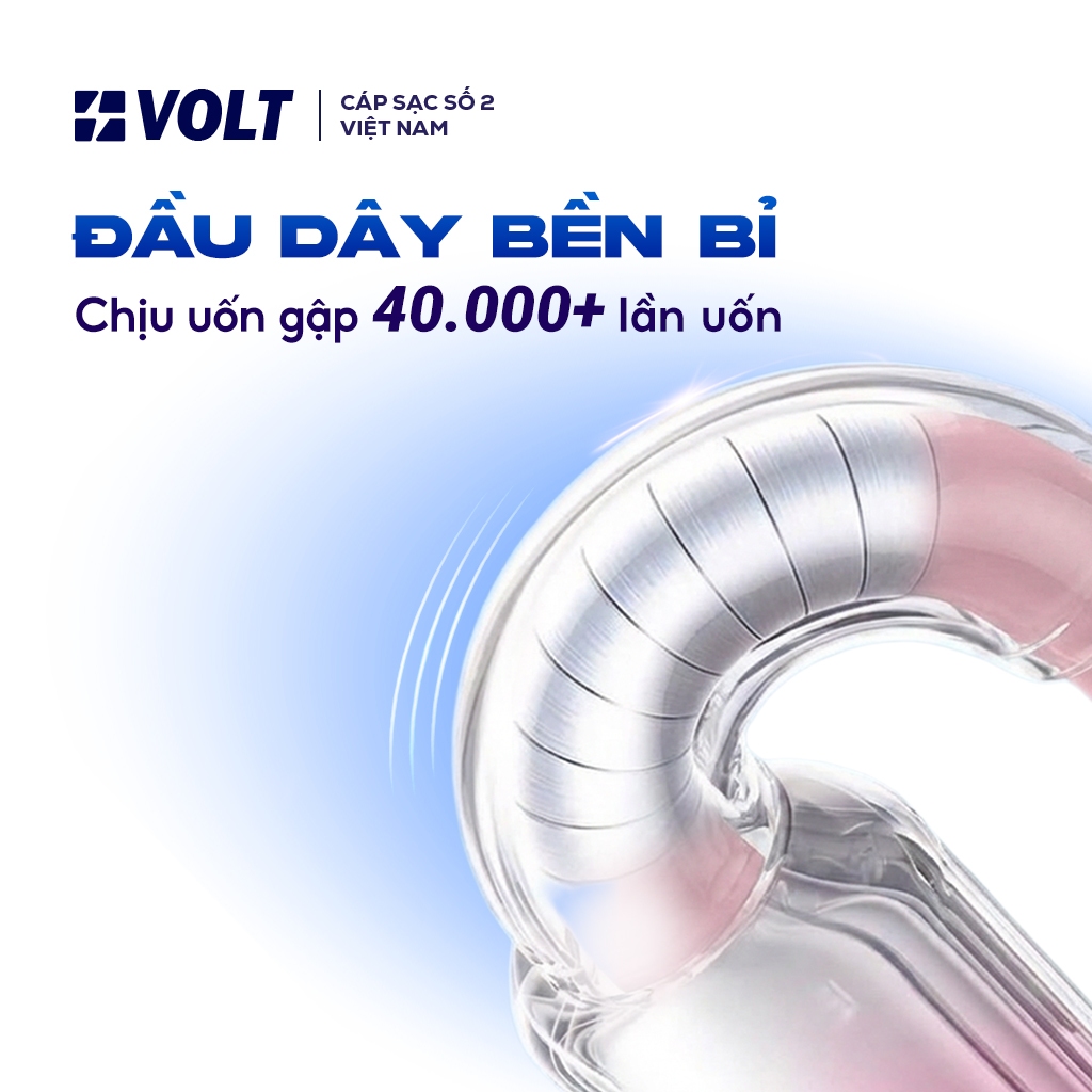 [VOLT] Cáp Sạc Nhanh USB C to C 60W PD Silicon Cao Cấp, Chống Rối Chống Gập, Cho iPhone 15/16, Samsung, Laptop