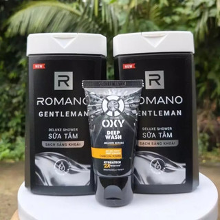 Combo 3 món : 2 Sữa tắm Hương Nước Hoa Romano 150g + 1 Sữa rửa mặt 25g - Hàng Tặng