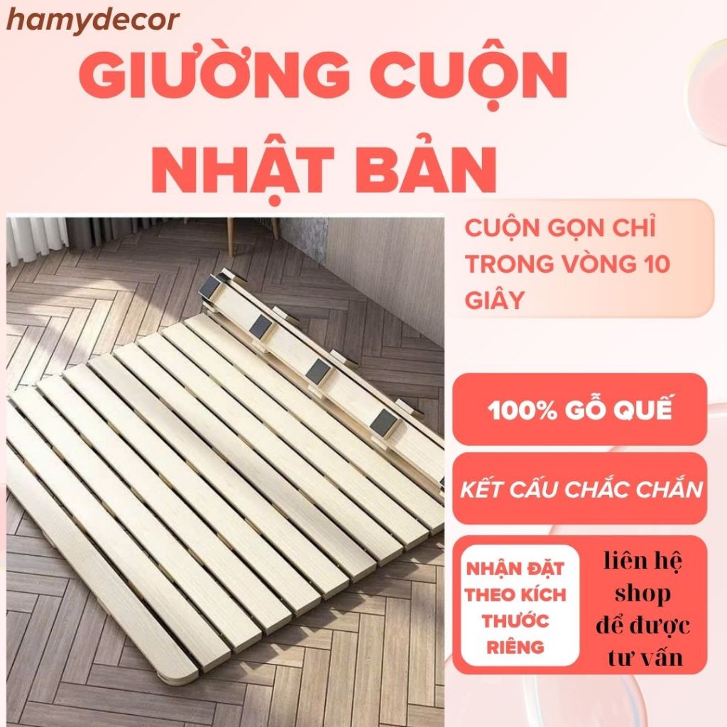 phẩm Giường Pallet Cuộn Thông Minh Gấp Gọn, Giường Cuộn Nhật Bản, Giường Cuộn Trải Sàn, Tiết Kiệm Không Gian | BigBuy360 - bigbuy360.vn