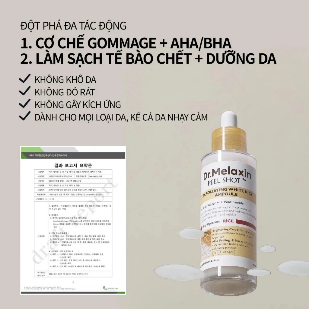 Tinh Chất Peel Da SIêu Gạo Dr.Melaxin Làm Sạch Lỗ Chân Lông, Giảm Mụn Đầu Đen - Ever Queen