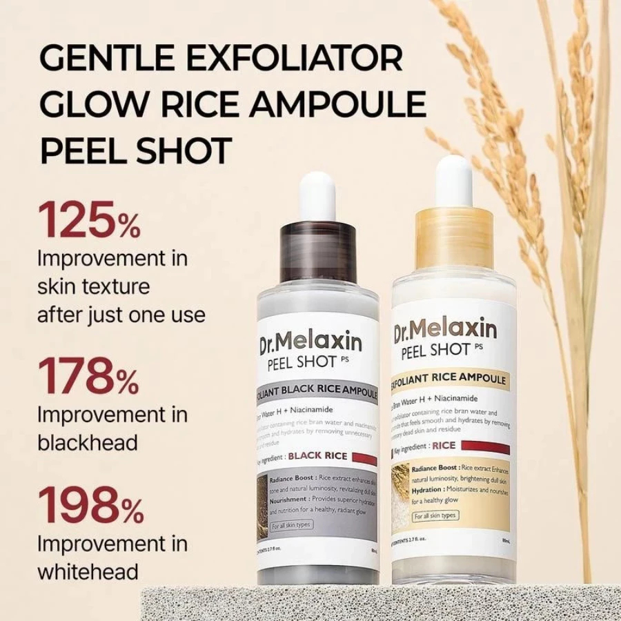 Tinh Chất Peel Da SIêu Gạo Dr.Melaxin Làm Sạch Lỗ Chân Lông, Giảm Mụn Đầu Đen - Ever Queen