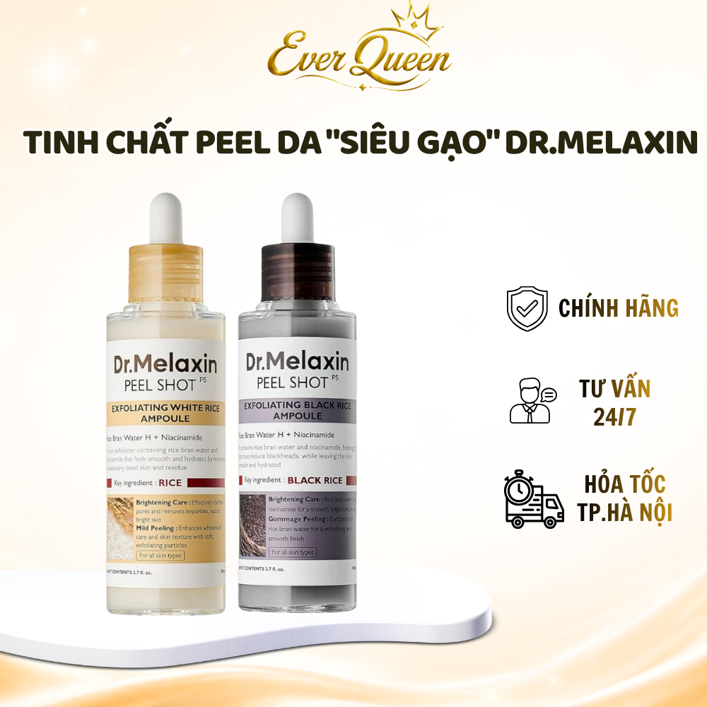 Tinh Chất Peel Da SIêu Gạo Dr.Melaxin Làm Sạch Lỗ Chân Lông, Giảm Mụn Đầu Đen - Ever Queen