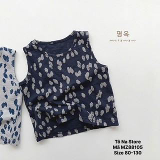 Áo ba lỗ bé trai bé gái áo sát nách vải cotton cao cấp form rộng thoải mái da báo nhí cho bé từ 9-28KG MZ88105