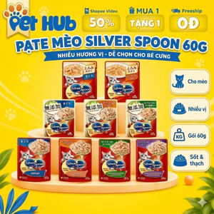 Pate Silver Spoon Gói 60g, Hương Vị Thật Omakase Từ NHẬT BẢN, Thơm Ngon, Dễ Tiêu Hóa