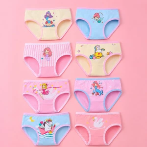 COMBO 4 - COMBO 8 Quần Chip Bé Gái Cotton Thoáng Khí Hình Công Chúa Kỳ Lân Dễ Thương
