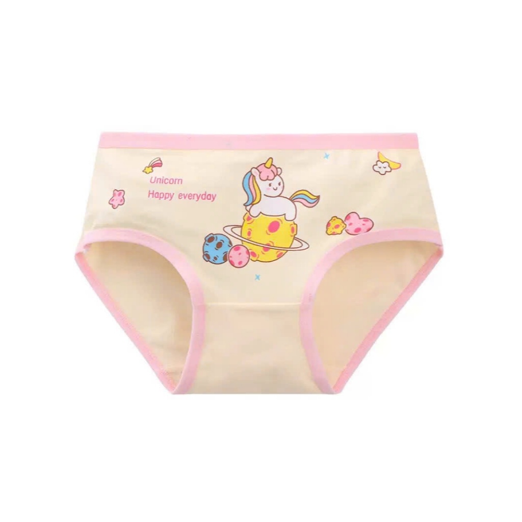 COMBO 4 - COMBO 8  Quần Chip Bé Gái Cotton Thoáng Khí Hình Công Chúa Kỳ Lân Dễ Thương