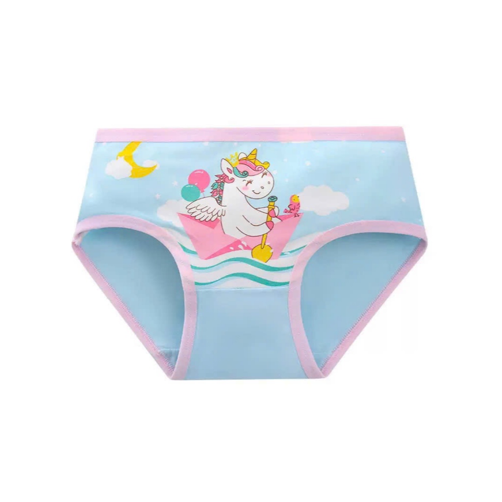 COMBO 4 - COMBO 8  Quần Chip Bé Gái Cotton Thoáng Khí Hình Công Chúa Kỳ Lân Dễ Thương