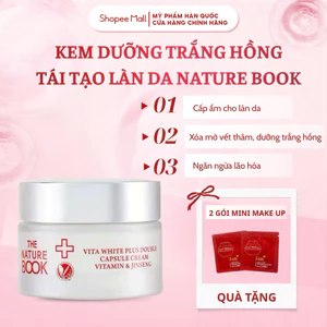 Kem Dưỡng Trắng Da, Kem Trang Điểm Vita White Nature Book Dưỡng Ẩm, Chống Lão Hoá Da Skincare 50g
