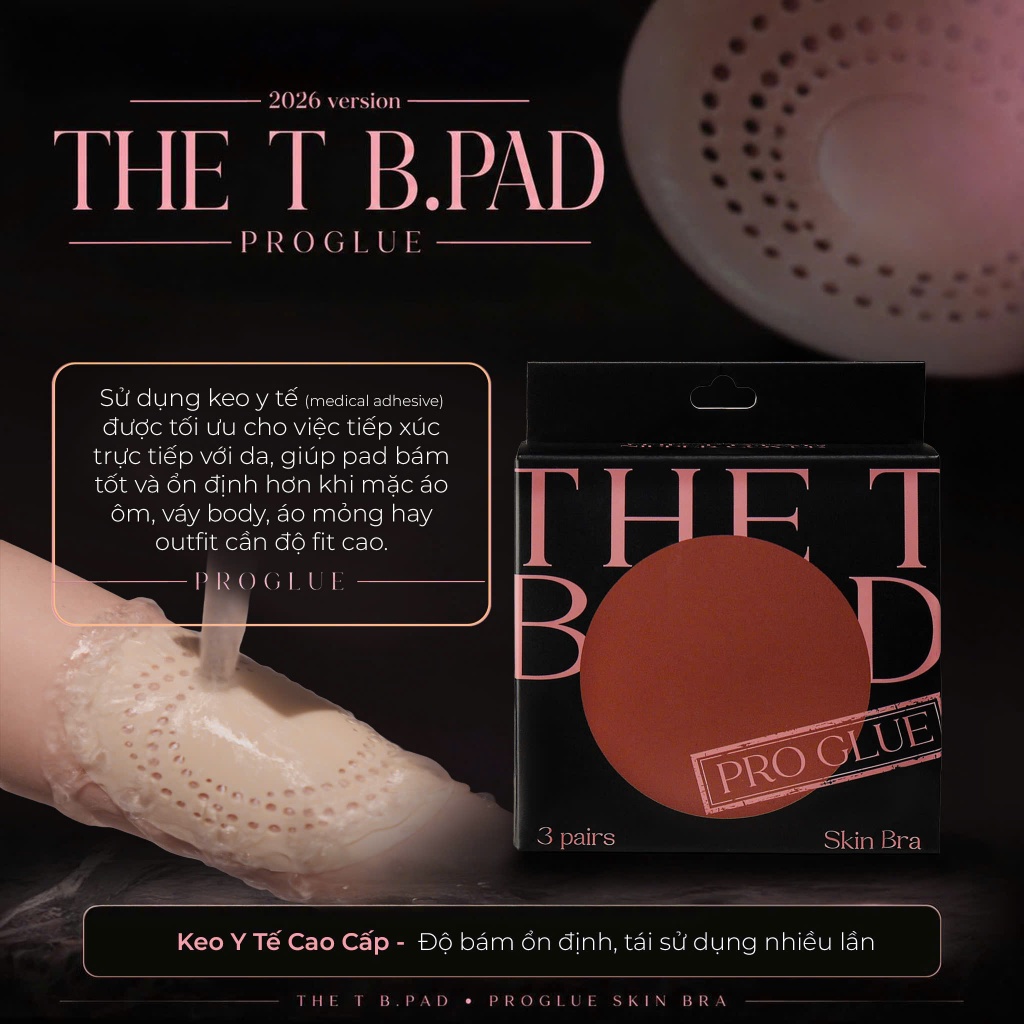 1 HỘP THE T B.PAD – PROGLUE VERSION  ( Miếng dán có keo YT x 3 cặp)