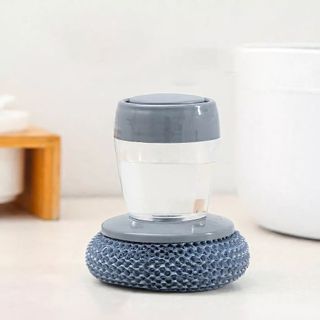 (COMBO 5) BÀN CHẢI CỌ XOONG NỒI CÓ BÌNH ĐỰNG XÀ PHÒNG - Cọ Rửa Bát Đĩa Tiện Lợi