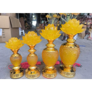 Cặp Đèn Lục Bình Hoa Sen 1 Bóng – Đèn Trang Trí Nội Thất, Đèn Phật Giáo – Nhiều Kích Thước
