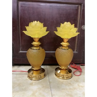 Cặp Đèn Lục Bình Hoa Sen 1 Bóng – Đèn Trang Trí Nội Thất, Đèn Phật Giáo – Nhiều Kích Thước