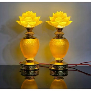 Cặp Đèn Lục Bình Hoa Sen 1 Bóng – Đèn Trang Trí Nội Thất, Đèn Phật Giáo – Nhiều Kích Thước