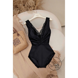 Bikini 1 Mảnh Nhún Eo Ren Ngực Cổ V Chuẩn She’s