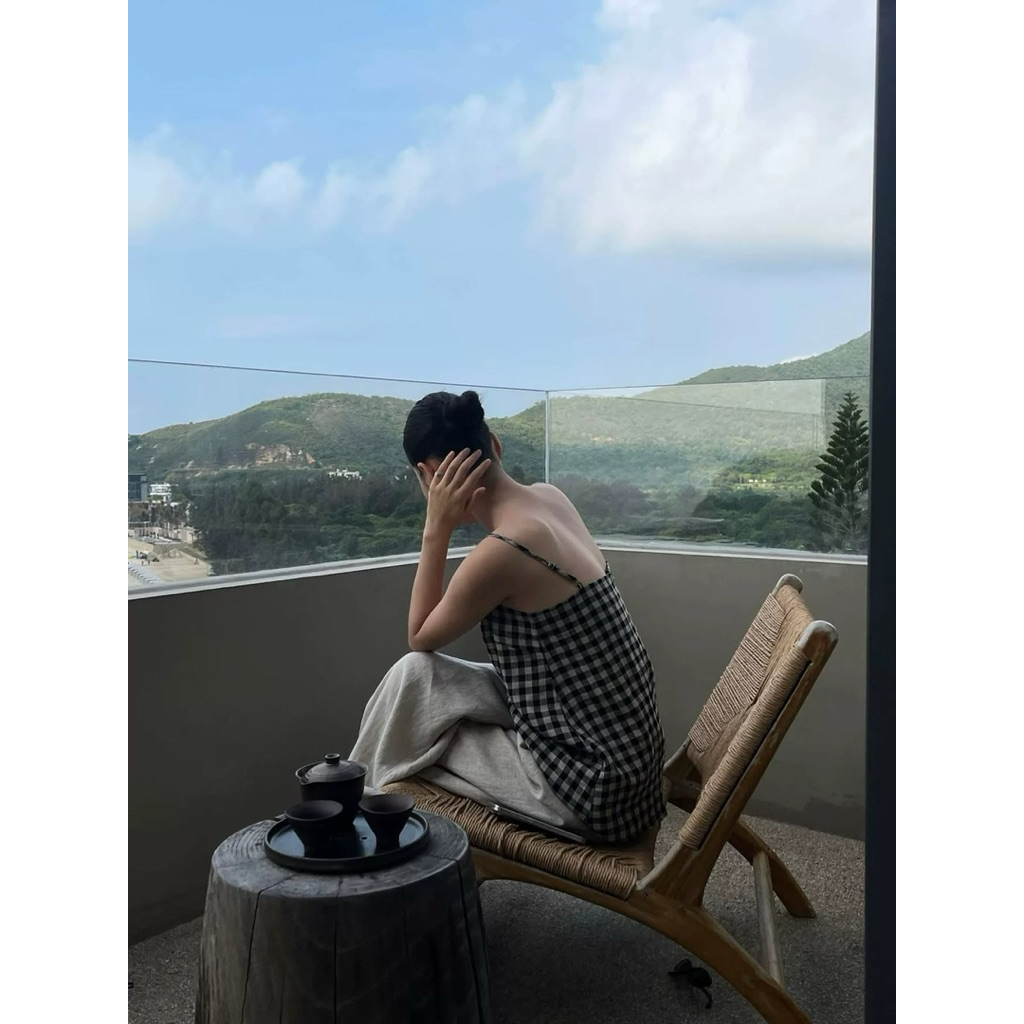 Áo 2 dây kẻ dáng xuông Onni st