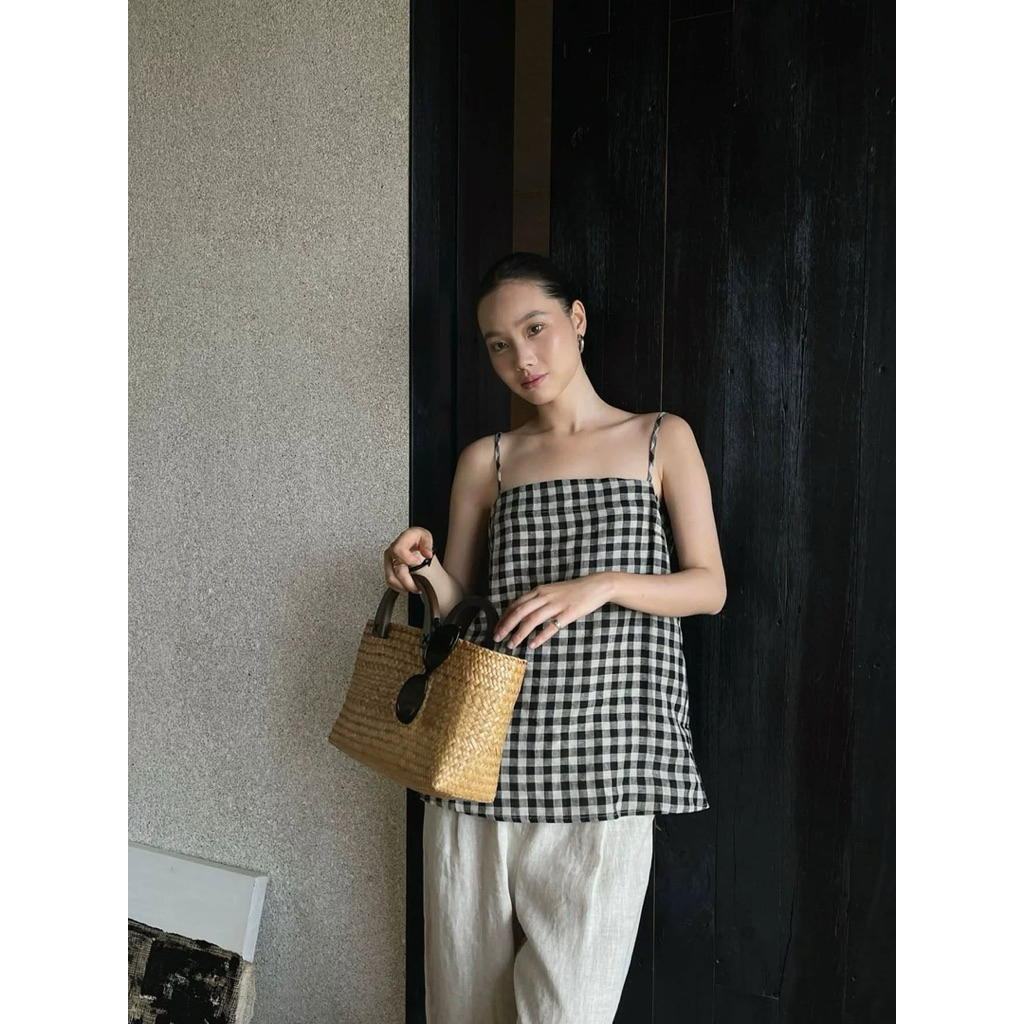 Áo 2 dây kẻ dáng xuông Onni st