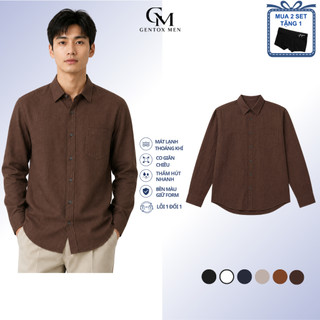 Áo Sơ Mi Nam màu Nâu socola Vải Đũi Linen – Phong Cách Cao Cấp, Form Relaxed, Thoáng Mát SM100- Nâu