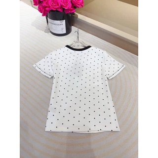 Áo phông cotton cổ tròn MSKIM hình kitty chấm bi nơ đỏ form babytee #21507