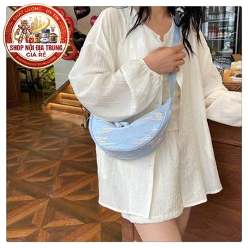 Women's Nylon Underarm Bag – White