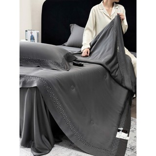 Bộ 5 món chăn ga gối Lyocell 120s Imperial cao cấp gồm gồm 1 ga giường, 2 vỏ gối nằm, 1 vỏ gối ôm và 1 chăn hè chần bông