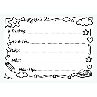 Set 30 tấm nhãn học sinh
