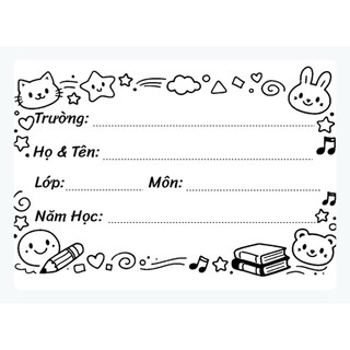 Set 30 tấm nhãn học sinh