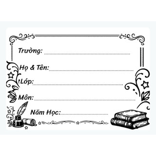 Set 30 tấm nhãn học sinh