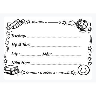 Set 30 tấm nhãn học sinh