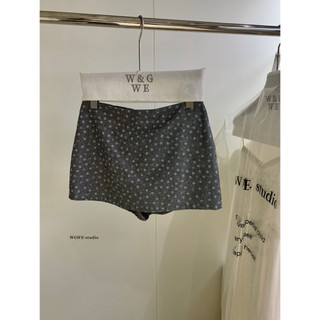 𝐏𝐡𝐢𝐞𝐧 𝐖𝐆𝐖𝐄 | (Sẵn) w9786 Chân Váy Chấm Bi Nhạt Màu Xám New