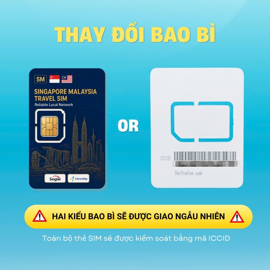 Sim du lịch Singapore Malaysia, sim data tốc độc cao, kết nối ổn định, không nghe gọi