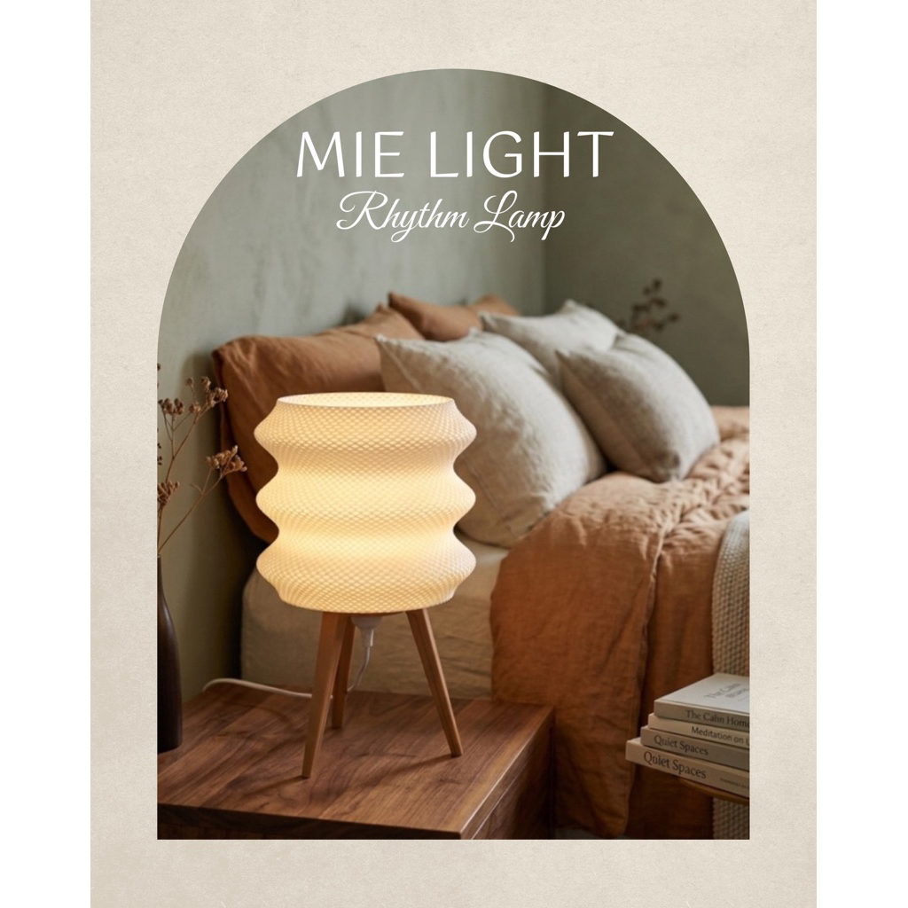 Đèn Ngủ Decor RHYTHM LAMP | MIE LIGHT - Đèn In 3D Dáng Sóng Tầng, Đèn Bàn Nghệ Thuật Ánh Sáng Cao Cấp