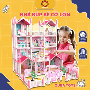 Đồ Chơi Nhà Biệt Thự Lâu Đài Công Chúa DIY Zuba Toys Phát Triển Tư Duy Sáng Tạo Cho Bé Gái Tự Lắp