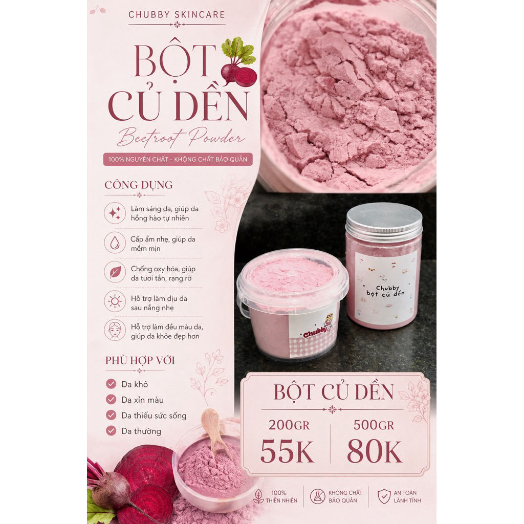 BỘT CỦ DỀN |khobotchubby|