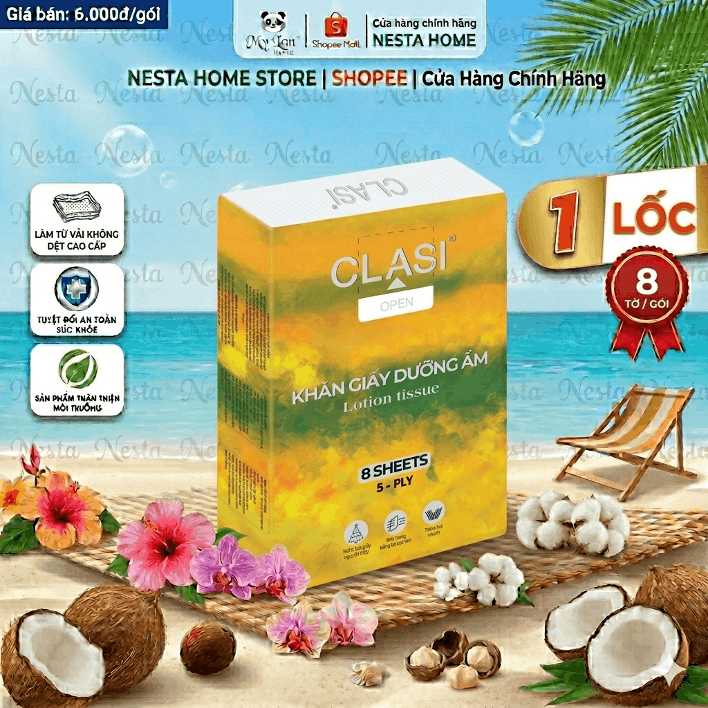 Khăn Giấy Dưỡng Ẩm Cánh Đồng Vàng MyLan Mềm Mịn Không Bụi Dùng Lau Mặt Dùng Cho Da Nhạy Cảm - Hàng Chính Hãng
