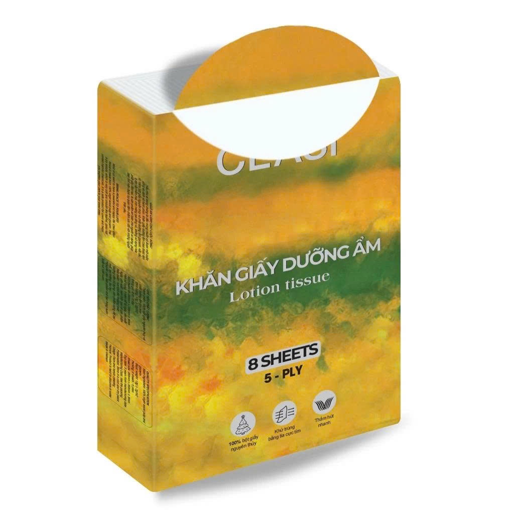 Khăn Giấy Dưỡng Ẩm Cánh Đồng Vàng MyLan Mềm Mịn Không Bụi Dùng Lau Mặt Dùng Cho Da Nhạy Cảm - Hàng Chính Hãng