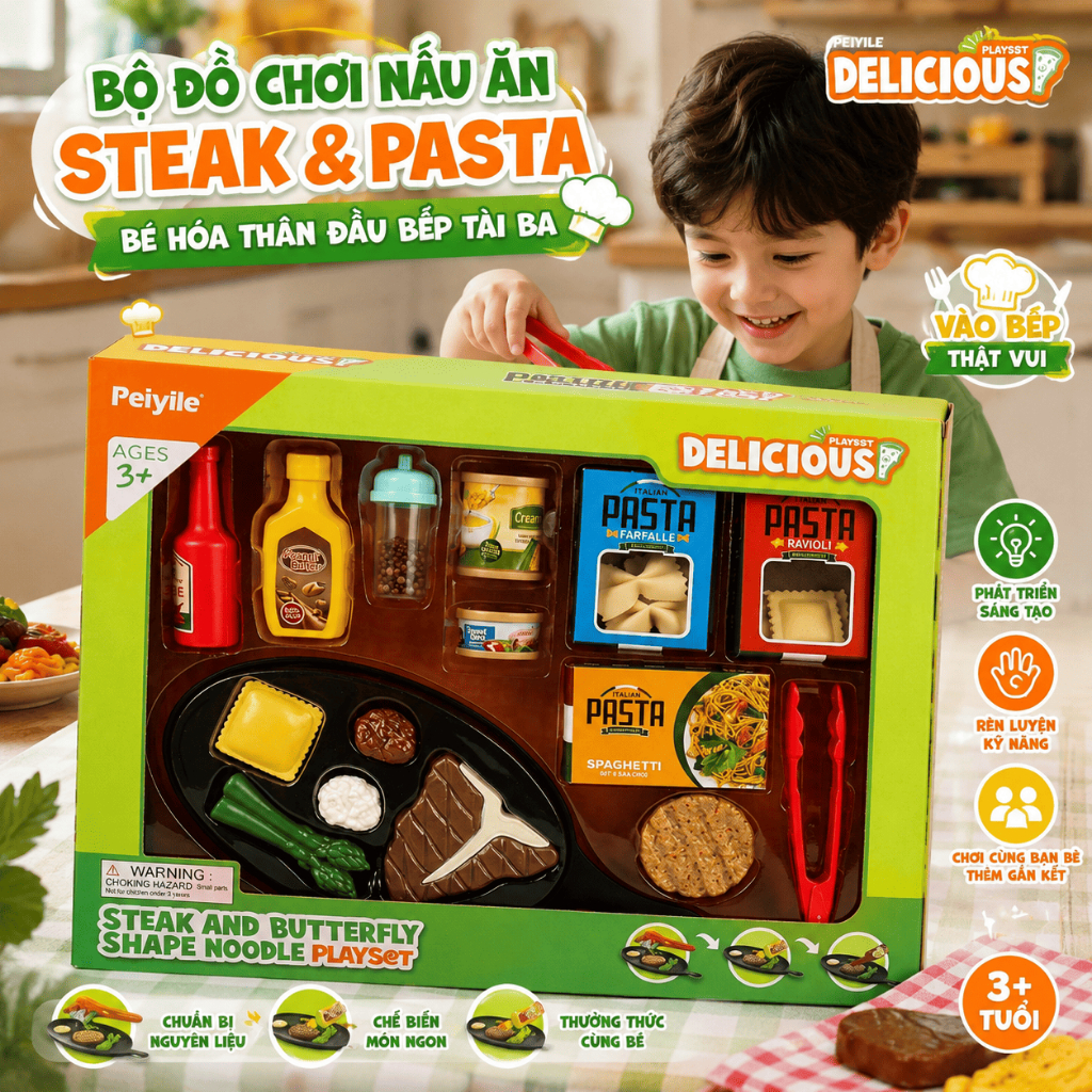 Bộ Đồ Chơi Nấu Ăn Cho Bé, Quà Tặng Cho Bé, Bộ Đồ Chơi Nấu Ăn Mini, Đồ Chơi Cao Cấp