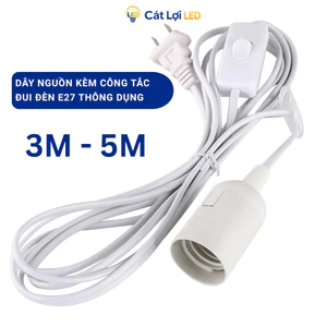 Dây đui đèn công tắc - có phích cắm, công tắc và đui đèn e27