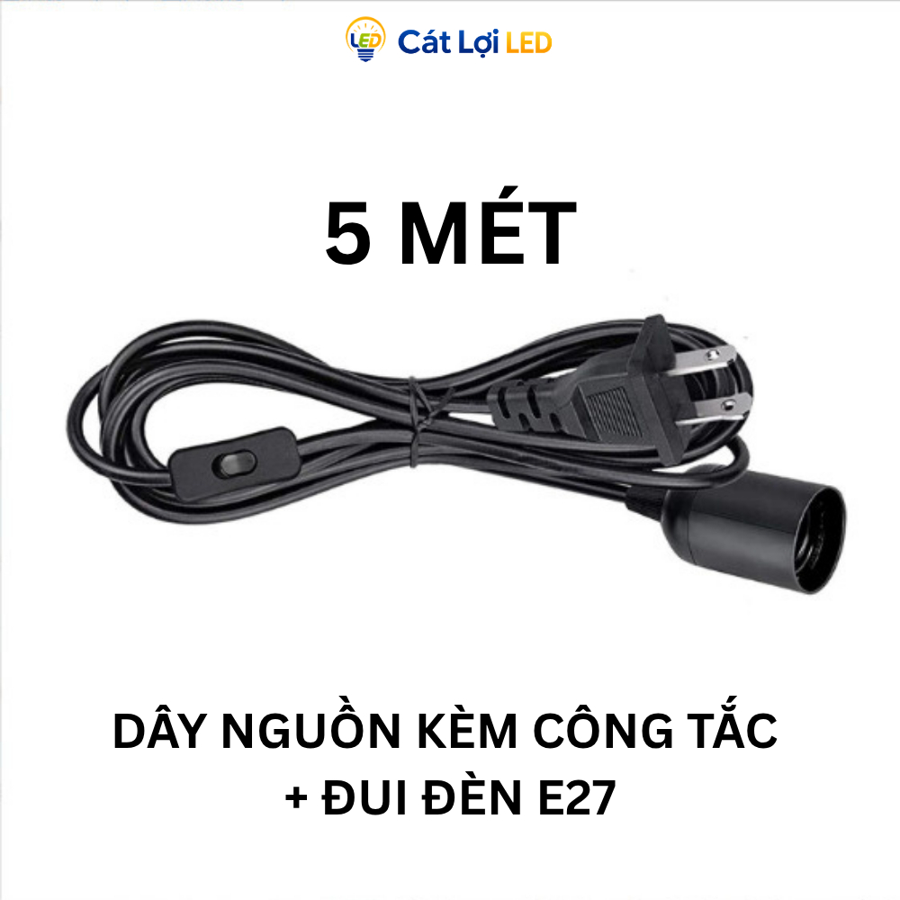 Dây đui đèn công tắc - có phích cắm, công tắc và đui đèn e27