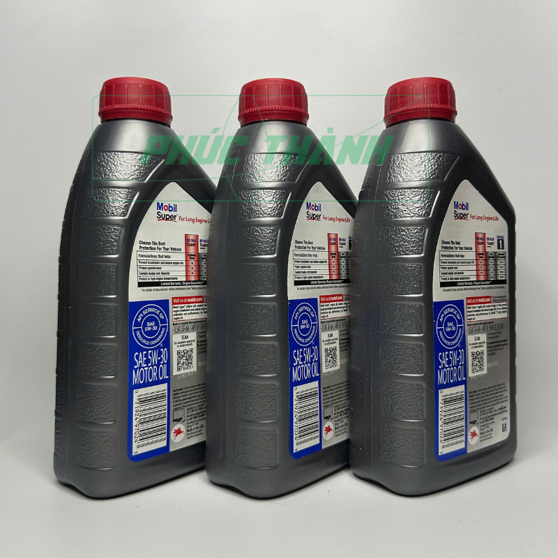 Thùng 6 Chai Dầu Nhớt Tổng Hợp Ô-Tô MOBIL SUPER 5000 5W30 946ml Nhập Khẩu USA - Chính Hãng