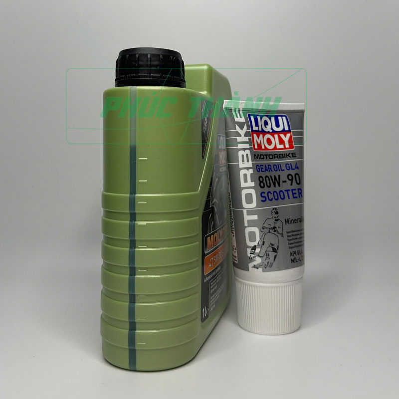 Combo Nhớt LIQUI MOLY MOLYGEN 4T 5W30 SCOOTER 800ml/1L + Nhớt Láp LIQUI MOLY 150ml - Chính Hãng