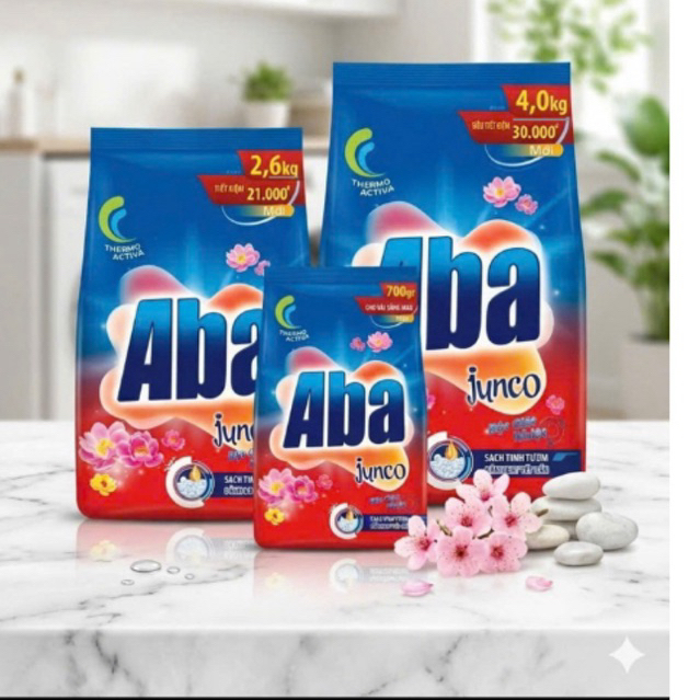 Bột giặt nhiệt Aba hương nước hoa 700g-720g