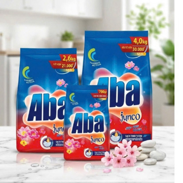 BỘT GIẶT NHIỆT ABA HƯƠNG NƯỚC HOA BỊCH 2.6kg/ 2.9kg