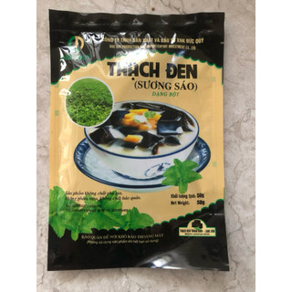 Combo 3 gói Thạch đen sương sáo Đức Quý -Lạng Sơn gói 100g Topping đồ ăn vặt