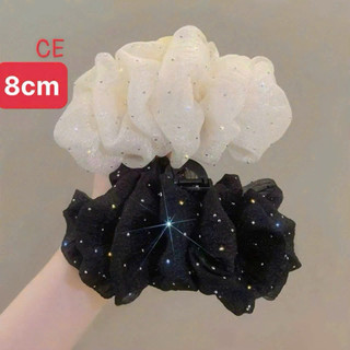 kẹp tóc nơ ren chấm bi