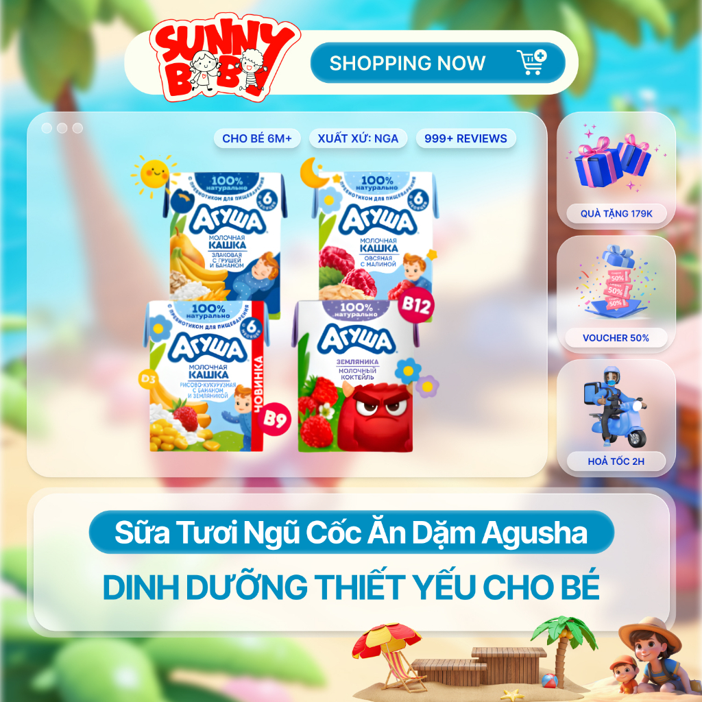 [NGA] Sữa Tươi Ngũ Cốc Ăn Dặm Agusha 200ML - Dinh Dưỡng Thiết Yếu Cho ...