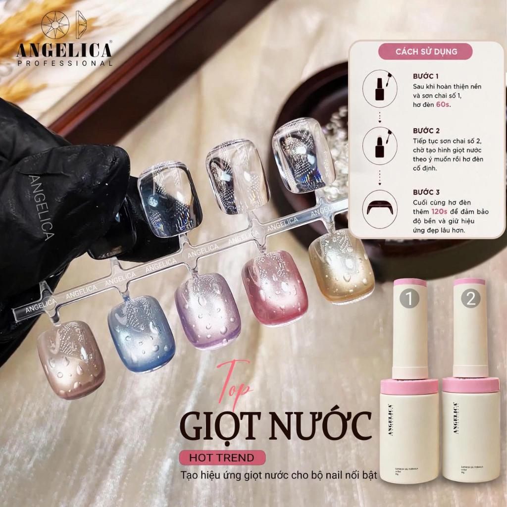 Top Giọt Nước Angelica ( Hot Trend ) - Tạo Hiệu Ứng Giọt Nước Cho Bộ Nail Nổi Bật