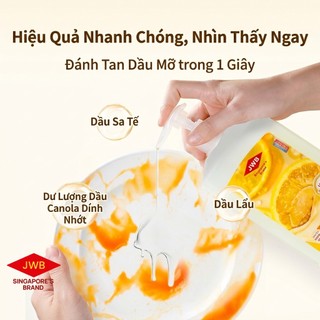 [MUA 2 TẶNG 1] JWB Premium Clean 3in1 Nước Rửa Chén,Rửa Rau Củ 800g - Singapore brand