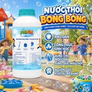Nước bắn bong bóng xà phòng sinh học Biofun 500ml sản xuất tại Việt Nam an toàn cho trẻ em vui chơi