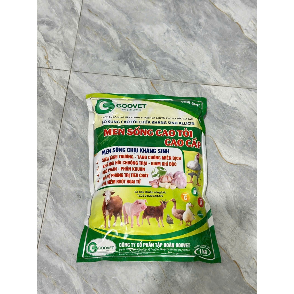 men sống cao tỏi Goovet gói 1kg kích thích tiêu hóa tăng khả năng miễn dịch